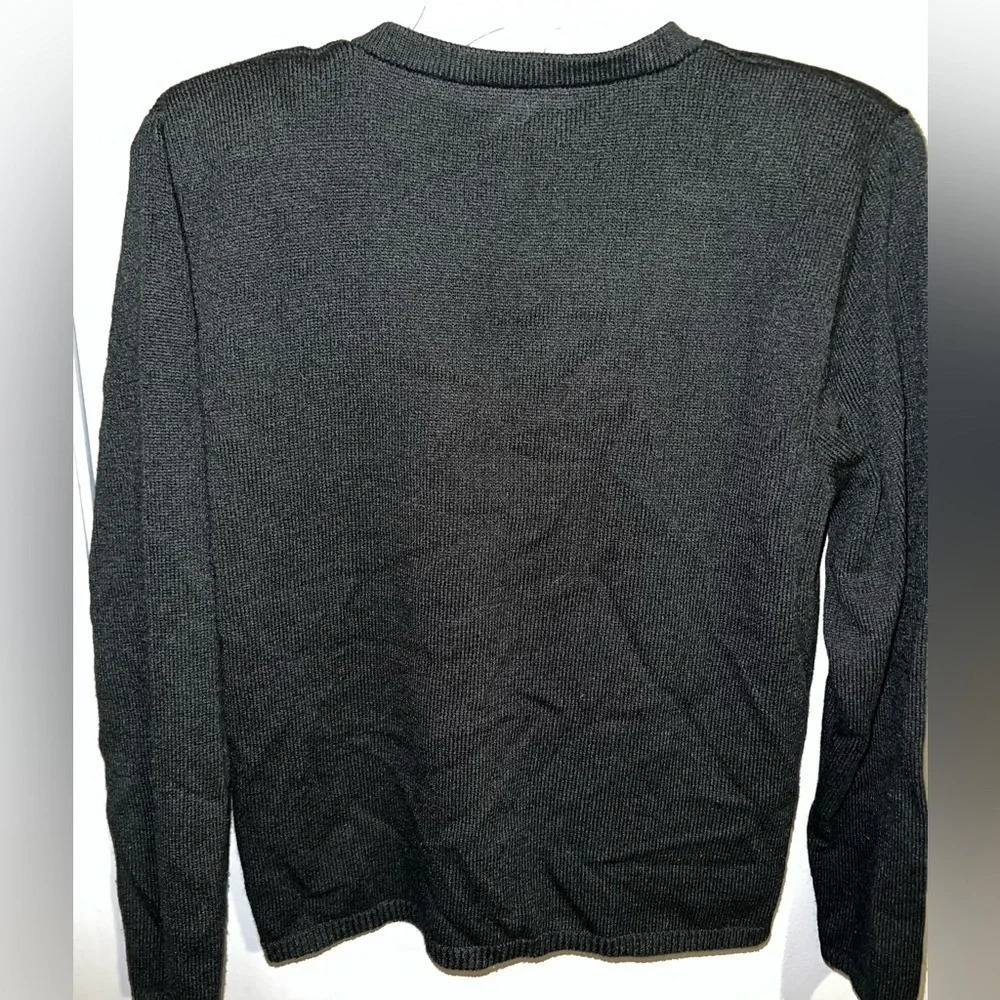 BLACK button down sweater - Picture 2 of 2